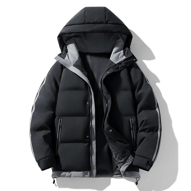 

Large Size Jacket Winter Men's Padded Jacket Fake 2 Piece Parka Jacket for Men Work Jacket Men's Outwear Korean Popular Clothes