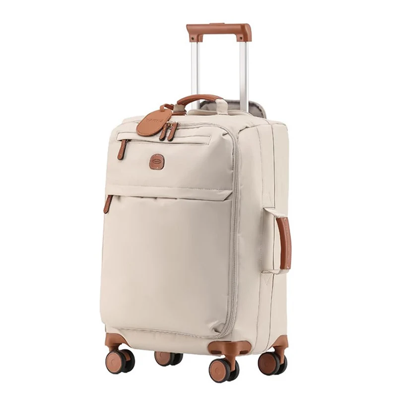 Mala de Viagem Feminina Ultra Leve com Rodas, Grande Capacidade, 28 Polegadas, Bagagem de Mão para Negócios, Mala de Tecido de 20 Polegadas