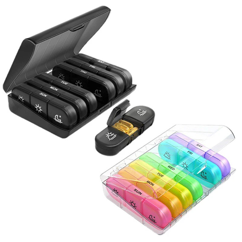 Weekly Medicine Storage Organizer Pill Box Holder Container Pill Case Medicine Tablet Portable Dispenser Organizer
