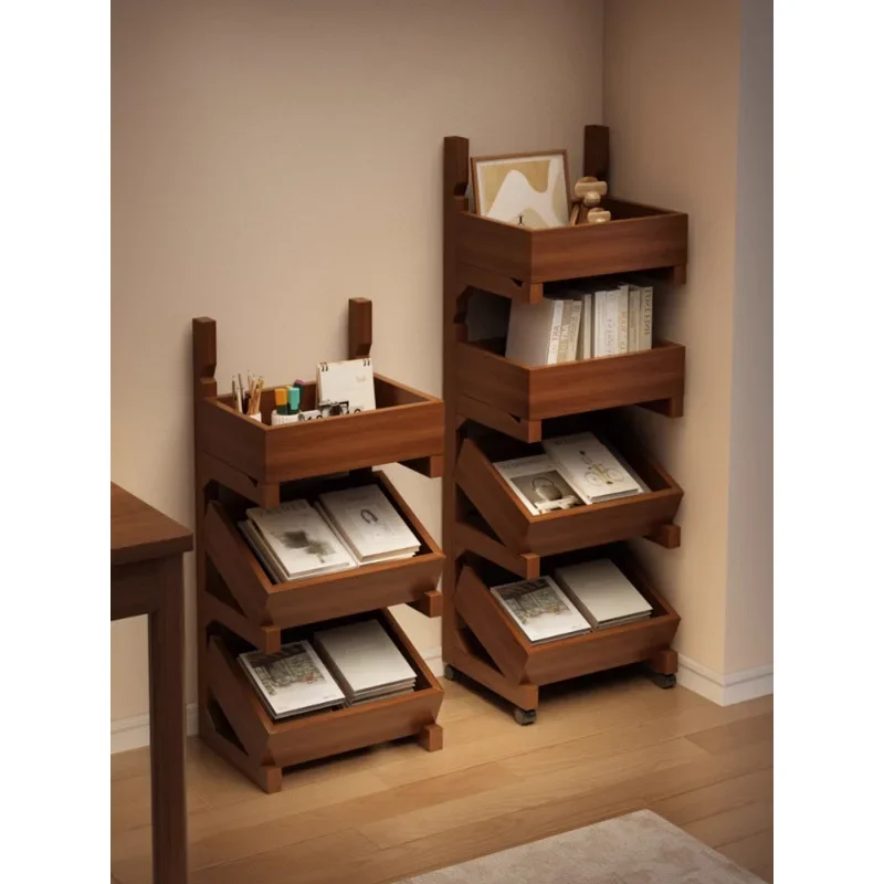 Bookshelf integrated wall removable shelf floor storage rack rental room student home simple small bookcase