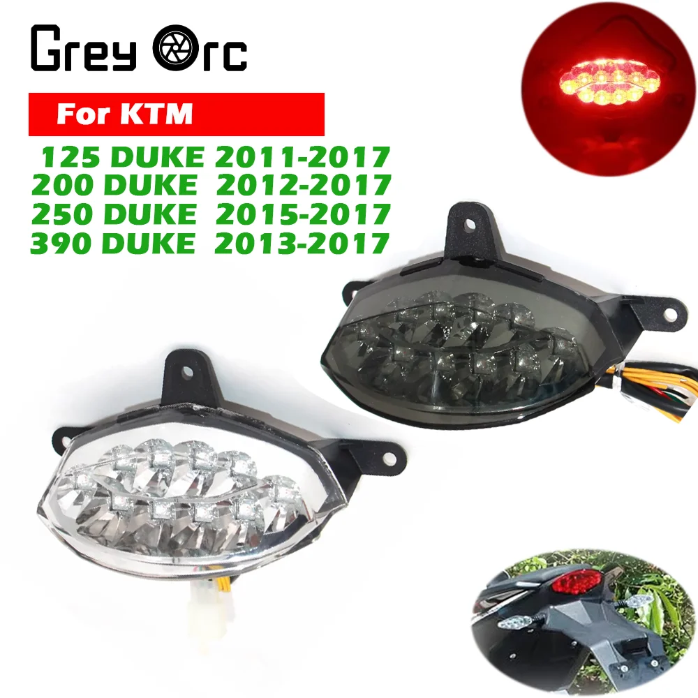 

Для KTM 125 200 390 DUKE 2012 2013 2014 2015, аксессуары для мотоциклов, встроенный светодиодный задний фонарь, указатель поворота, мигалка