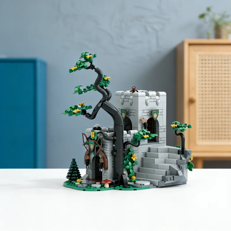 

690 деталей MOC: Модель Замка-Абатсина «Просроченный пост» (Лесные люди), конструктор, креативный подарок, коллекционный декор, премиум-класс для детей и взрослых