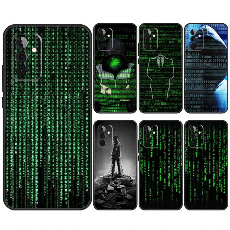 Matrix Hacker Case For Samsung Galaxy A34 A54 A14 A13 A33 A53 A12 A32 A52 A71 A51 A25 A55 A35 A15 Cover