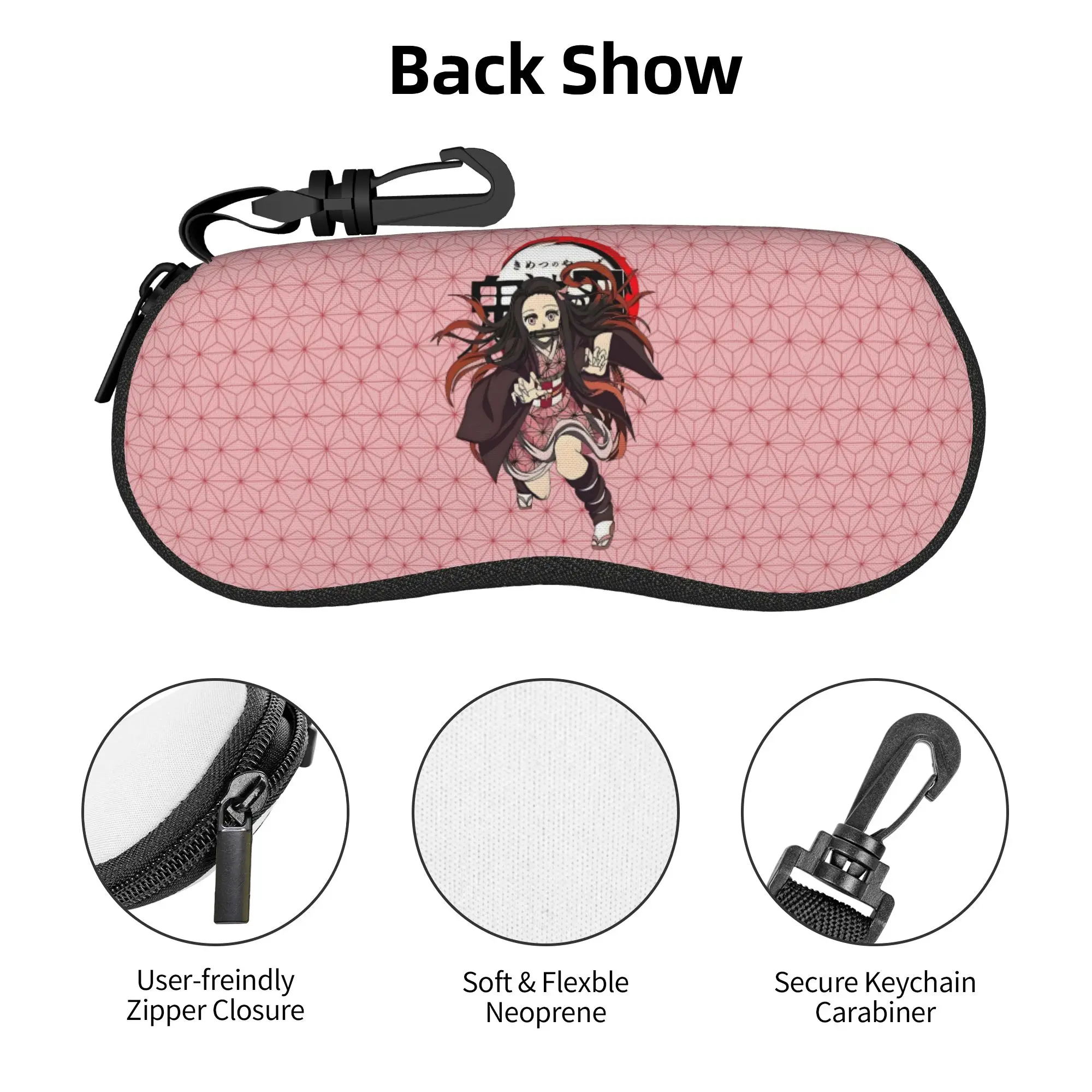 

Nezuko Demon Slayer Shell Eyeglasses Protector Cases Women Men Sunglass Case Anime Manga Glasses Bag