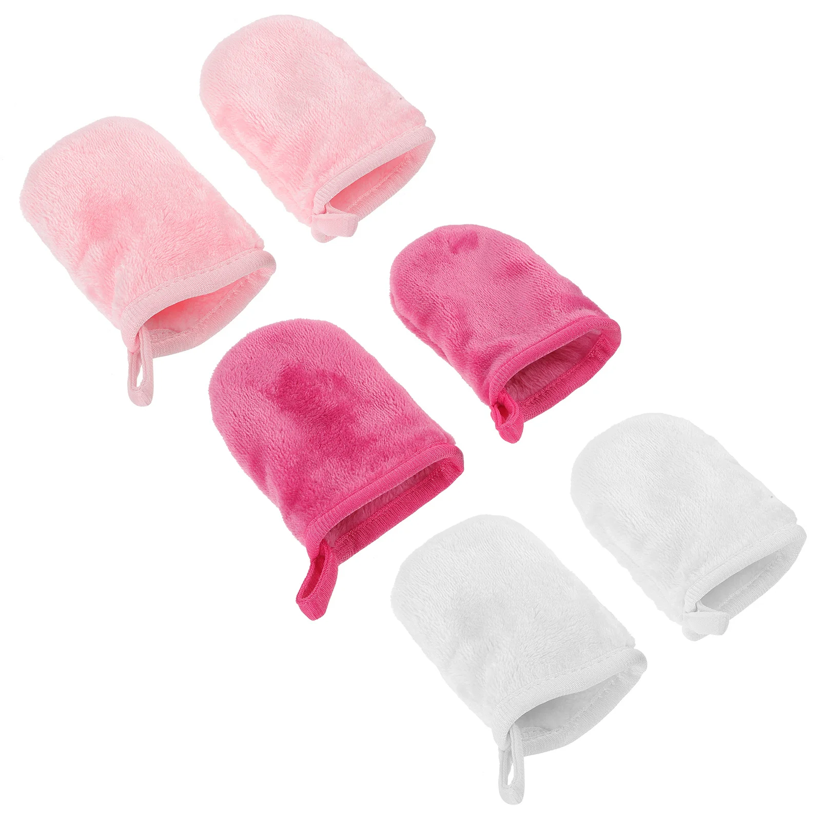 6Pcs Facial Cleaning Gloves Soft Reusable Makeup Remover Daily Cleansing Microfiber Face Washing Mitts Beauty Exfoliating