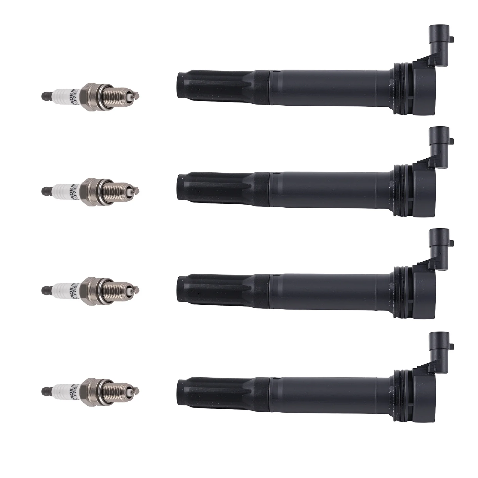 

UF-649 Ignition Coil & Iridium Spark Plug Set for Fiat 500 2012-2017 New