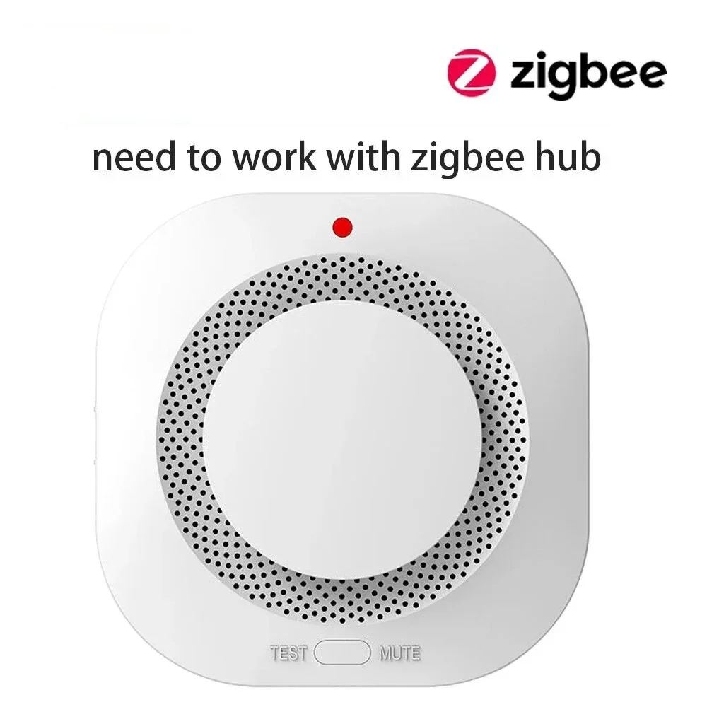 Smart Zigbee/Wifi Smoke Detector Smart Fire Fire Protection Home Security Alarm Sound Light Alarm APP Control（no battery）