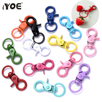 iYOE 5pcs 20x43mm Multicolor Lobster Clasp Hooks For Jewelry Making Finding DIY Keychain End Connector Handbag Toy Doll Hook