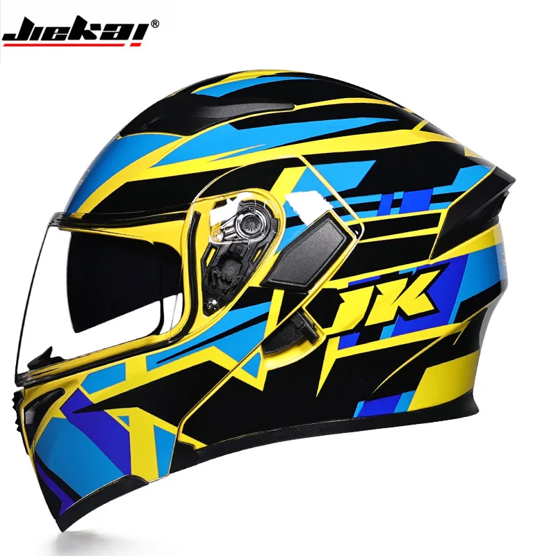 

JIEKAI 902 Motorcycle Helmet Flip Up Double Visors Motocross Casco Moto Motorsport Racing DOT Certification