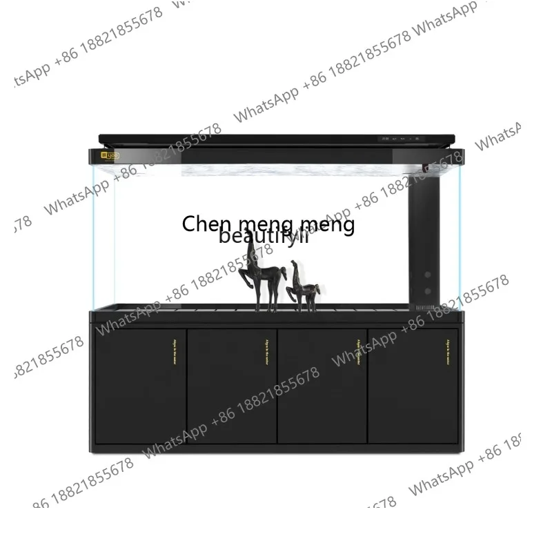 

S7486 ss Living Room New Large Dragon Fish Tank 2 M Super White Glass Aquarium Bottom Filter Screen Office