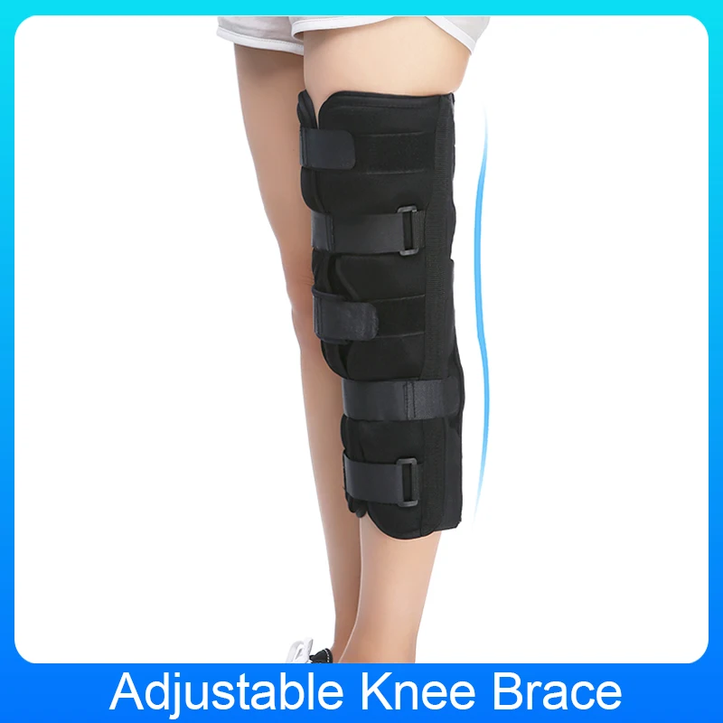 GHORTHOUD Knee Brace Protector Fracture Adjustable Splint Support Strap Knee Immobilizer Postoperative Recovery for Leg Lnjuries