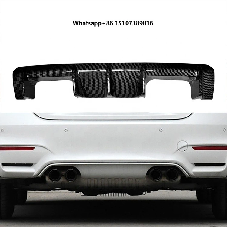 G82 Rear Lip Diffuser Stick on for G80 G82 G83 M3 M4 OEM Style Dry Carbon Fiber Rear Bumper Diffuser