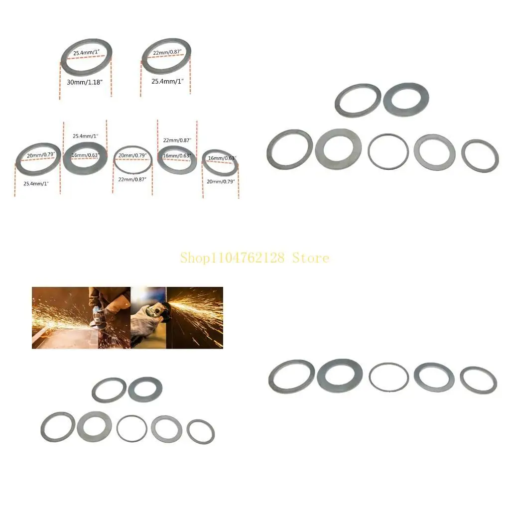 

7 Pieces/set Circular Blade Reduction Rings Stainless Steel Cutting Disc best sale