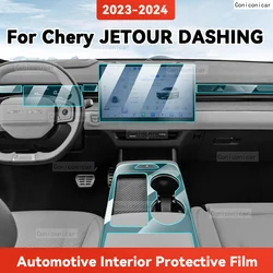 TPU For JETOUR DASHING X-1 2023 2024 Transparent Protective Film Car Interior Central Control Navigation Panel Sticker