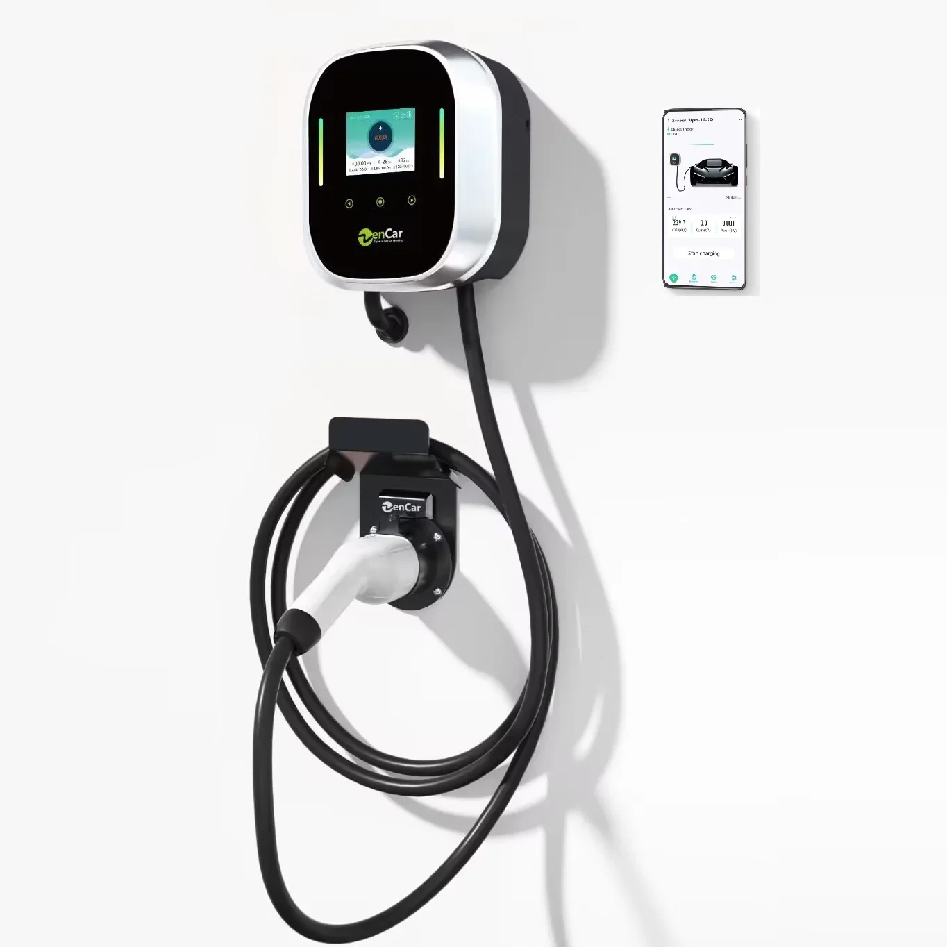

WiFi APP version AC EV charger 32A 7KW wall box with GB/T cable wall mounted ev charging station