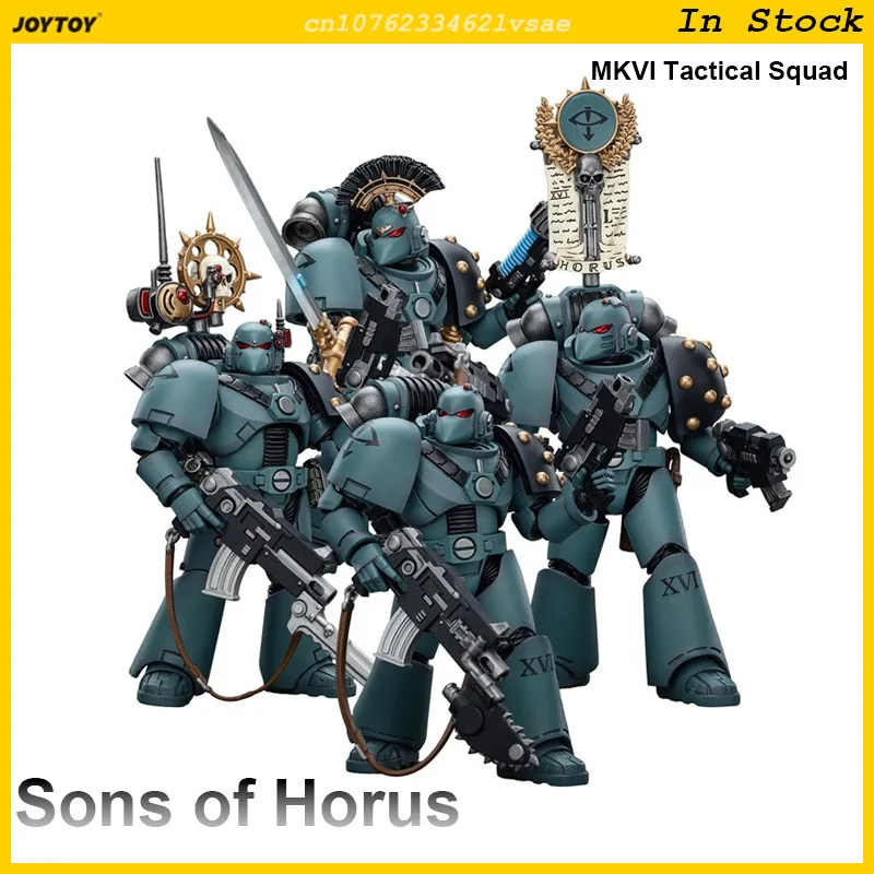 JOYTOY Warhammer 40K Sons of Horus MKVI Tactical Squad 1/18 Action Figure Sergeant Legionary Anime Figurine Model Collection Toy