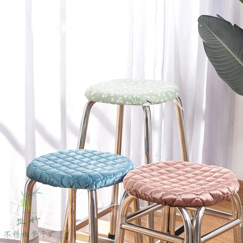 

Stool Iron Storage Stool Portable Chair 4 Pcs Modern Bar Stools Kitchen Salon Equipment Furniture Muebles Nordic Wooden Low