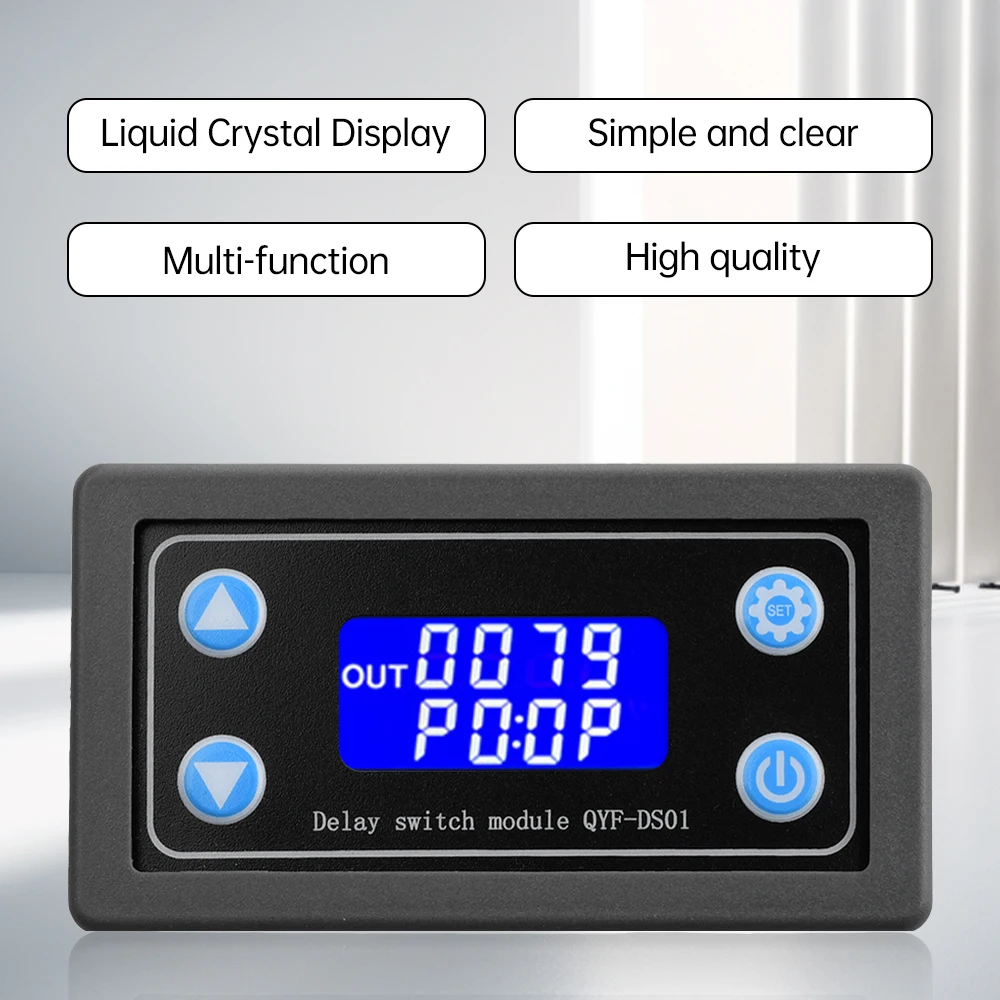 DC 6-30V Delay Relay Module One Way Cycle Timing Circuit Control Switch QYF-DS01 Digital LED Dual Display Relays 1 Channel