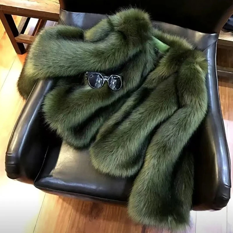 

Укороченное черное пальто из искусственного меха, женская модная элегантная роскошная белая пушистая куртка, зимняя женская корейская розовая дизайнерская меховая верхняя одежда