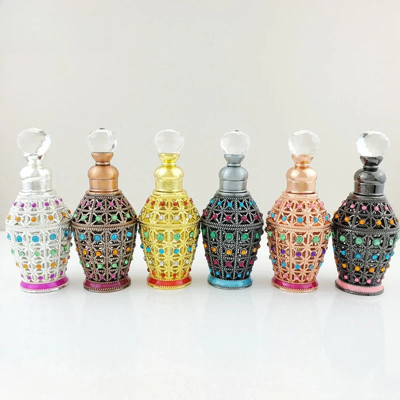 

3Pcs 15ml Middle East Dubai Perfume Bottle Egyptian Specialty Fragrance Bottle Vintage Essential Oil Glass Separate Bottle