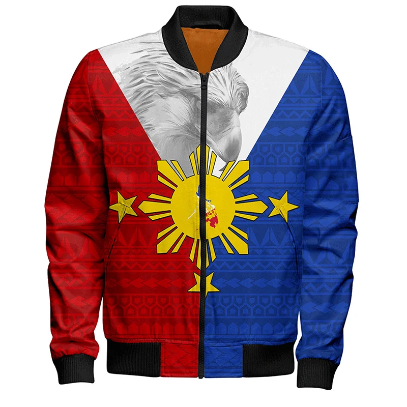 Harajuku 3D RepublicOf The Philippines Flag Printing Jacket Philippines Happy IndependenceDay Graphic Jackets Cool Mens Clothing