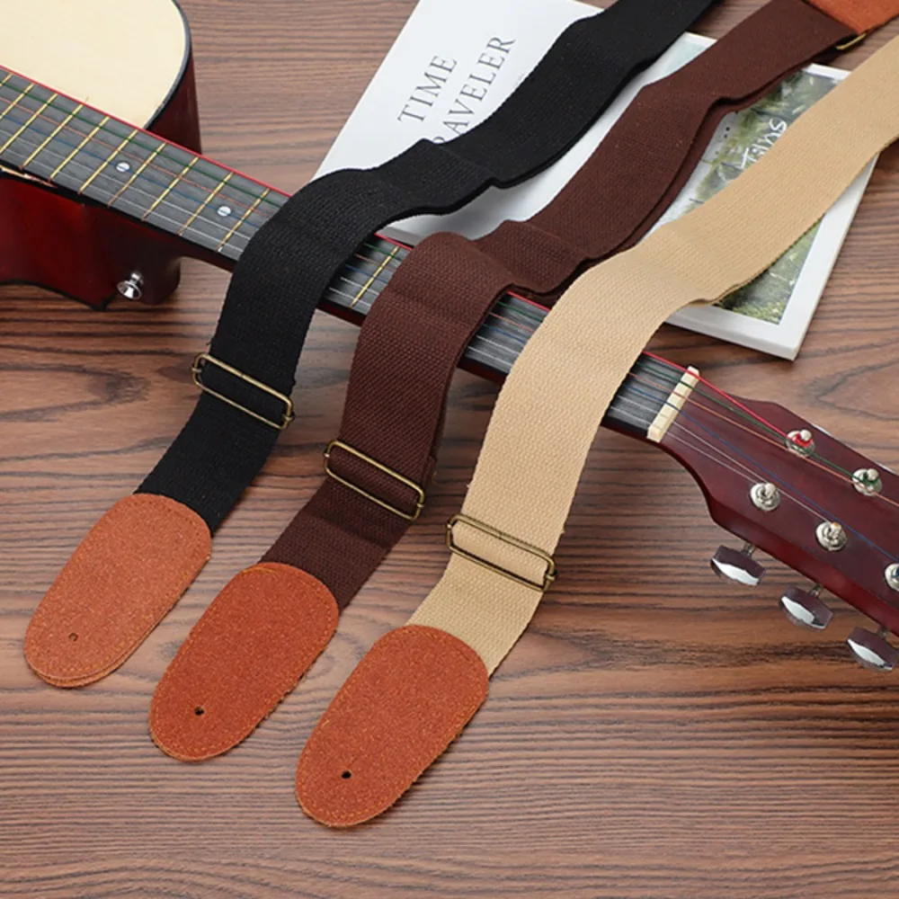 Cotton Guitar Strap Thickening Widening Electric Guitar Strap Adjustable Acoustic Guitar Strap Electric Guitar