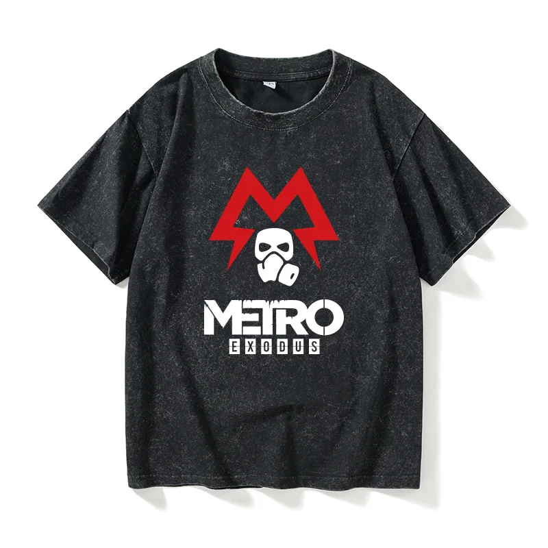 

Футболка свободного кроя с круглым вырезом и принтом в стиле метро, повседневный хлопковый топ для видеоигр на PS4, для детей от 8 до 35 лет