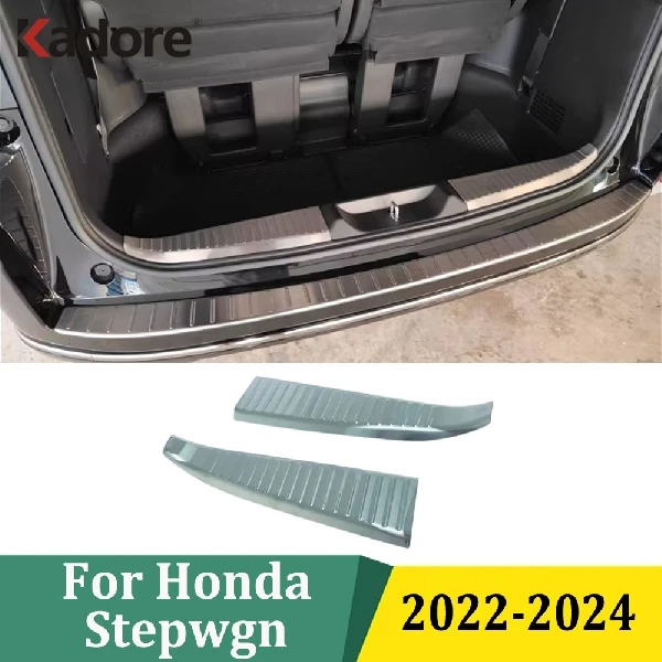 

Для Honda Stepwgn 2022 2023 2024: Защитная накладка из нержавеющей стали на внутреннюю часть заднего бампера, накладка на порог багажника, защита от царапин