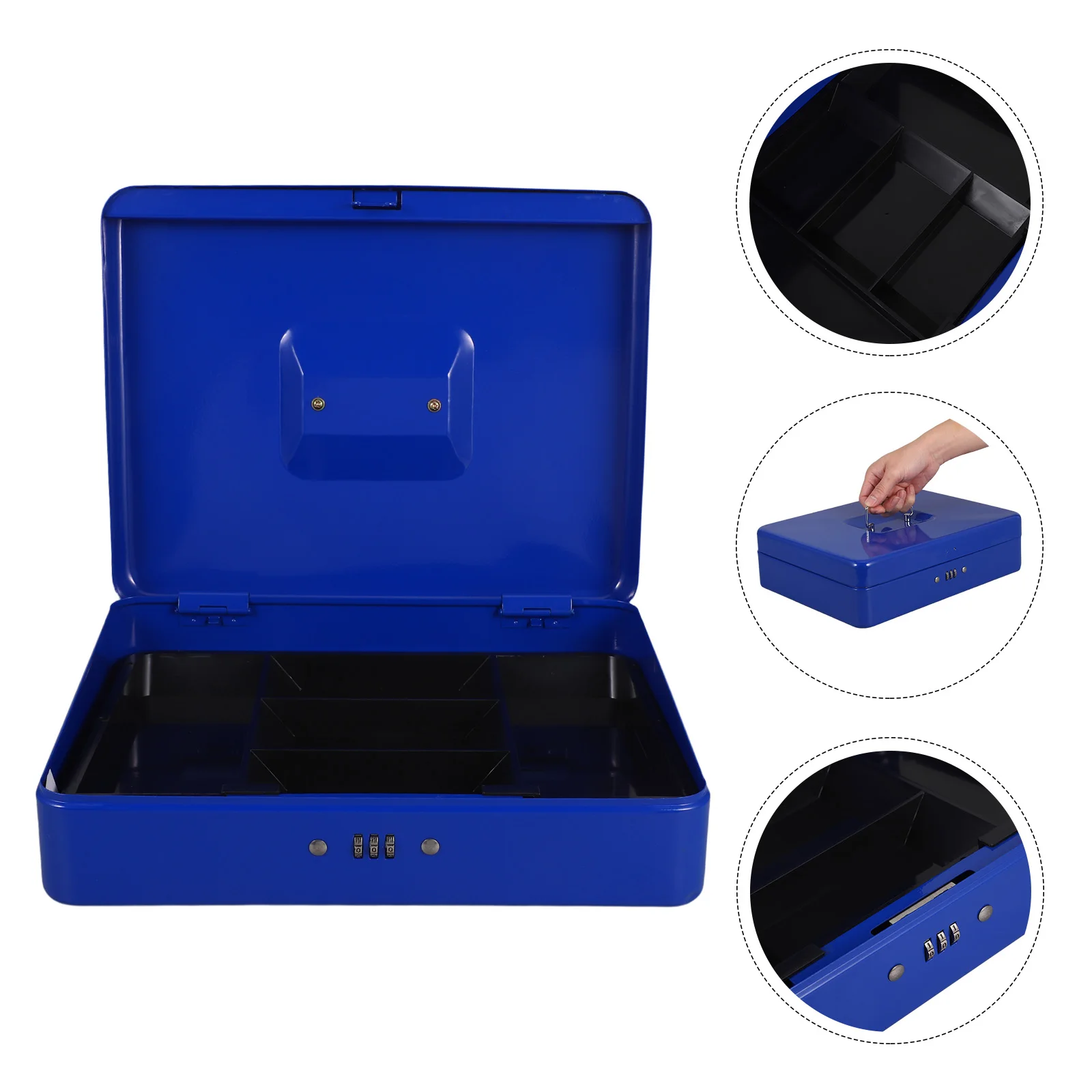 

Password Lock Money Box Locking Organizer Heavy Storage Container Products Metal Cash Pocket Saving Boxes
