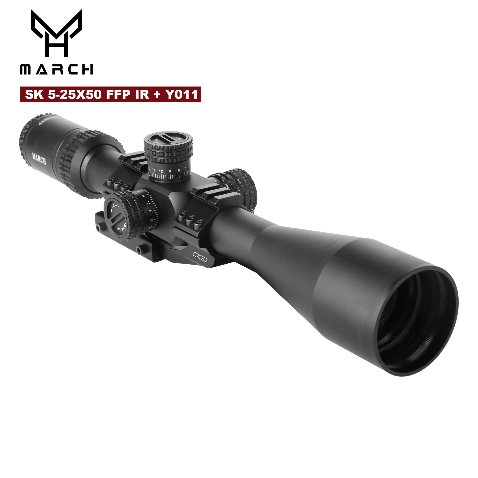 MARCH SK5-25X50 FFP IR Tactical Riflescope for Rifle Hunting Optical Collimator Airsoft Airgun Sight with Etched Glass view 6