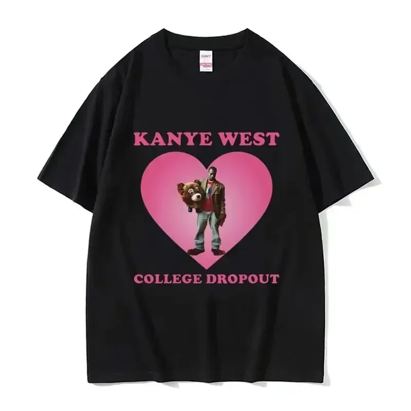 Kanye West 100% Cotton T-Shirt Men's Vintage Hip Hop Rap Style Tshirt Men Women Short Sleeve T Shirt Streetwear