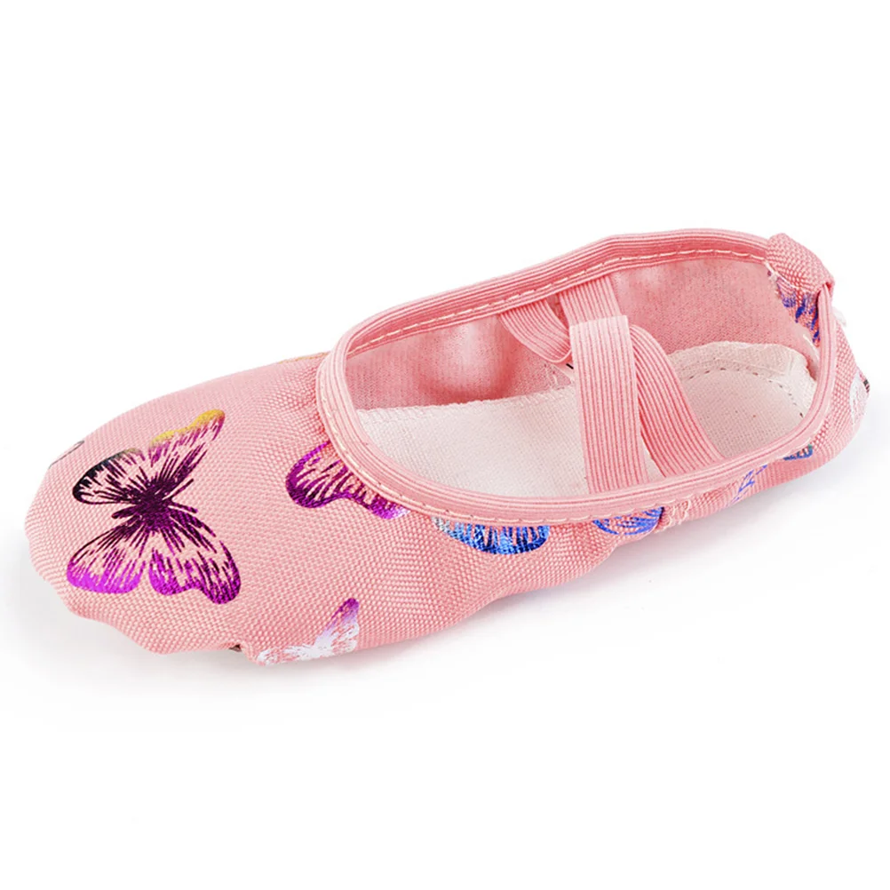 

Kids Sole Ballet Dance Shoes Printing Ballet Slippers Dance Gymnastics Yoga Shoes - Size 24(Random Pattern Position)