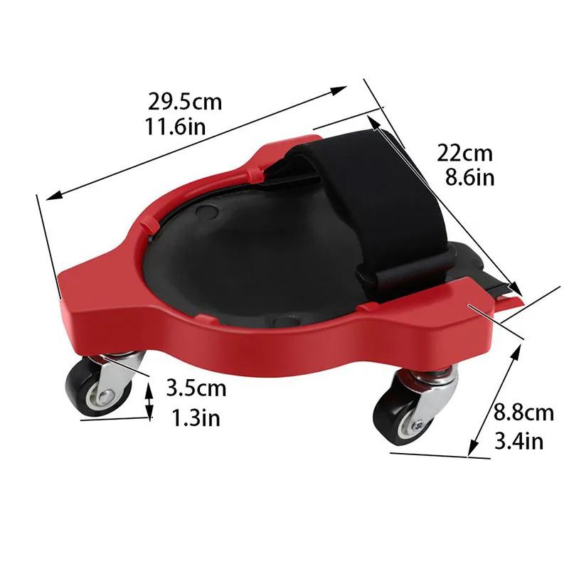 Knie-Gleitschutz, Riemenscheibe, kniend, Bau, Reinigung, verschiebbar, Knie, Bodenfliesen, Naht, Universalrad, mobiles Kniepolster – Detail 1