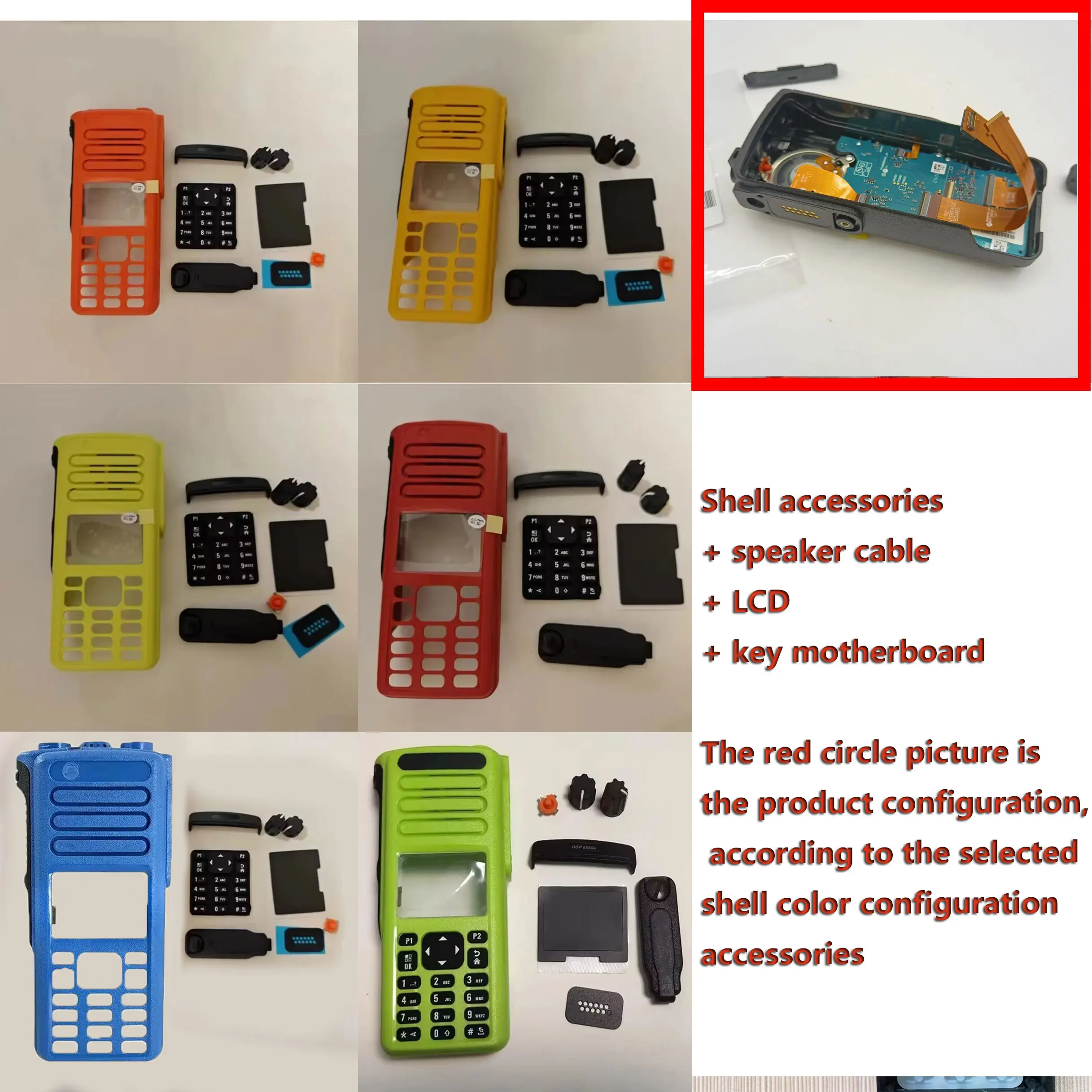 Walkie-talkies Housing Cover Case Kit with Speaker for Motorola XIR P8668i P8660i DP4800e DP4801e XPR7550e DGP8550E Radio