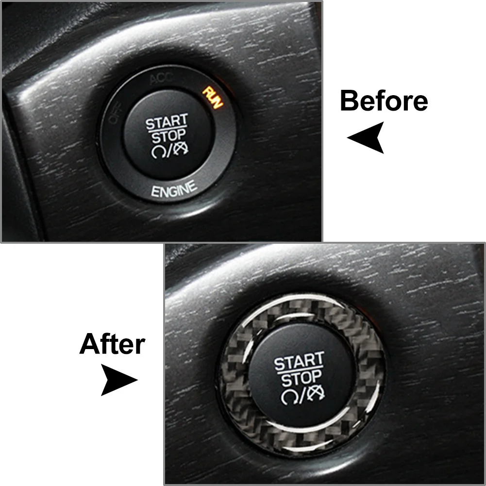 Car Engine Start Stop Button Ring Decoration Trim Sticker For Jeep Grand Cherokee 2011-2021