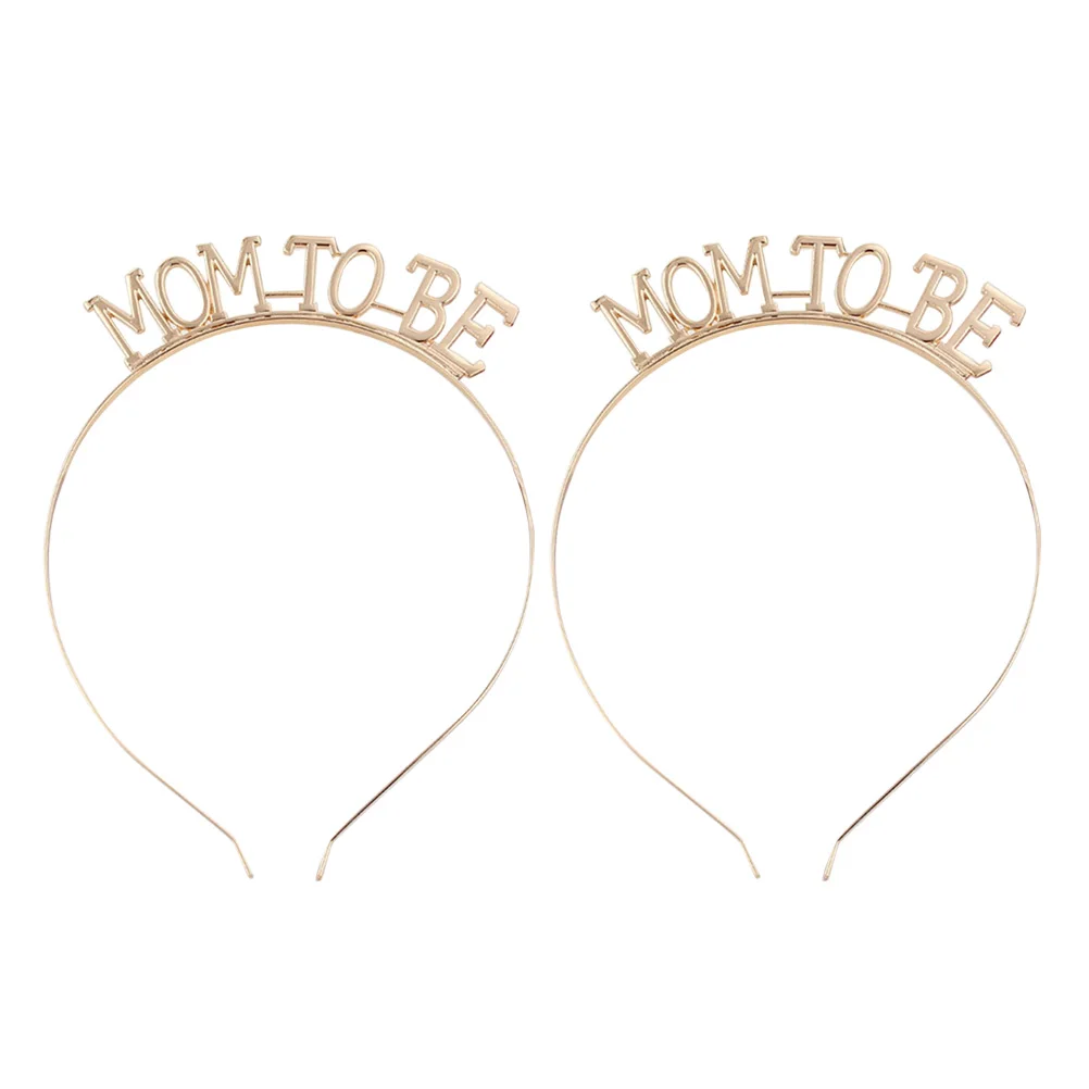 

2 Pcs Headband Bachelorette Party Supplies Diademas Mujer Tiaras Para Headbands Metal Accesorios Joyeria Team Bride Mother