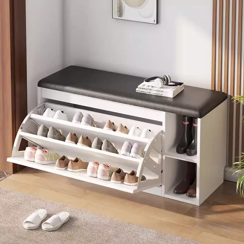 

Nordic style shoe change stool door household home shoe cabinet seat stool integrated light luxury high sense Muse shoes small s