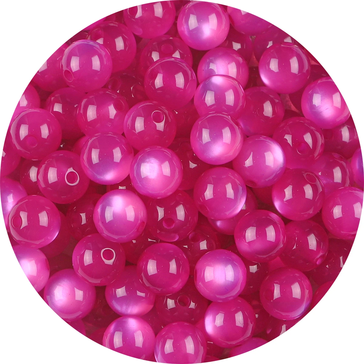 100 teile/paket Harz Nachahmung Cat Eye Runde Perlen Bunte Gerade Loch Lose Perlen Handgemachte Diy Perlen Ohrringe ZubehörBracel