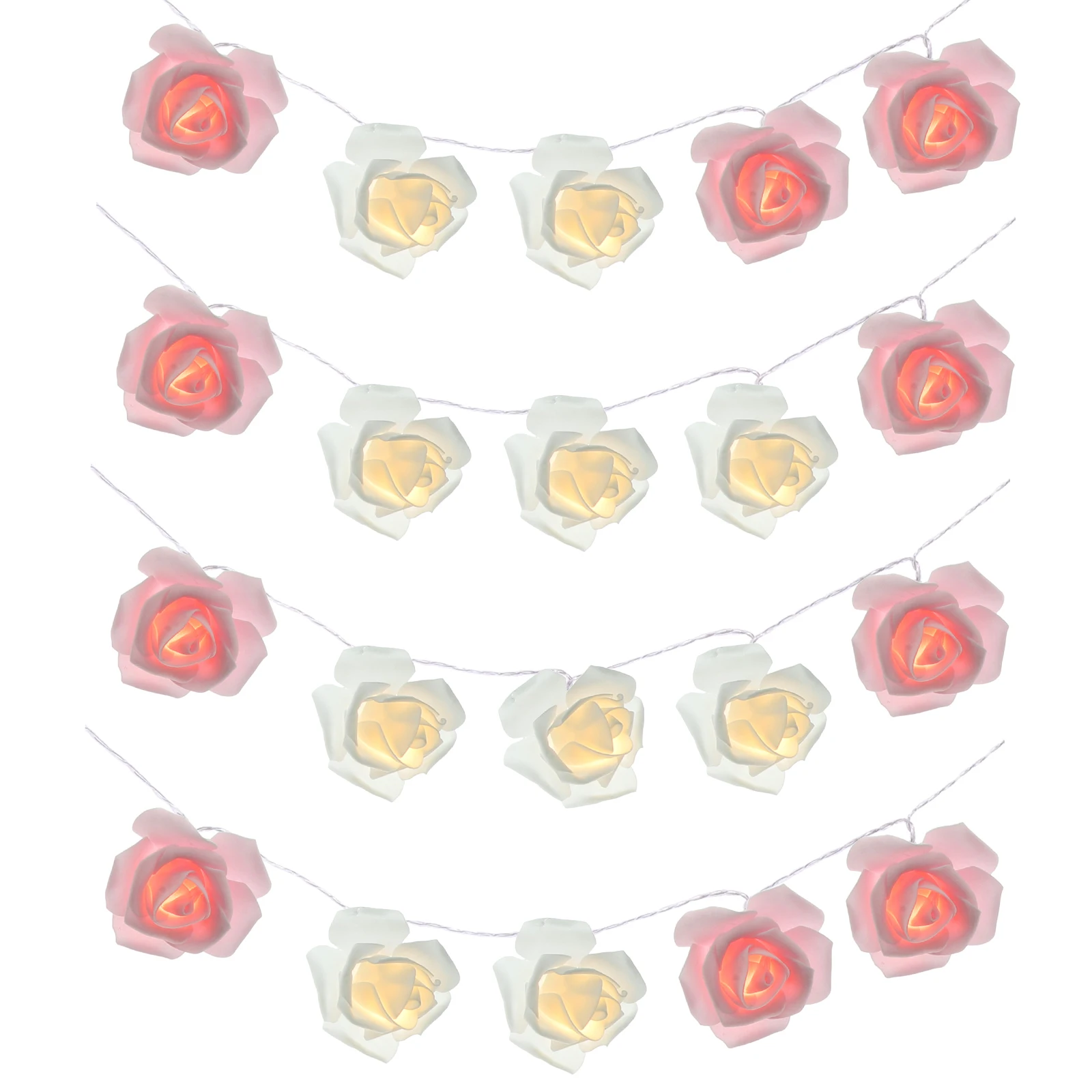3m 20L USB LED أضواء الورد الإبداعية وحساسة لحفلات المهرجانات وأضواء ديكور المنزل زينة ضوء الورد