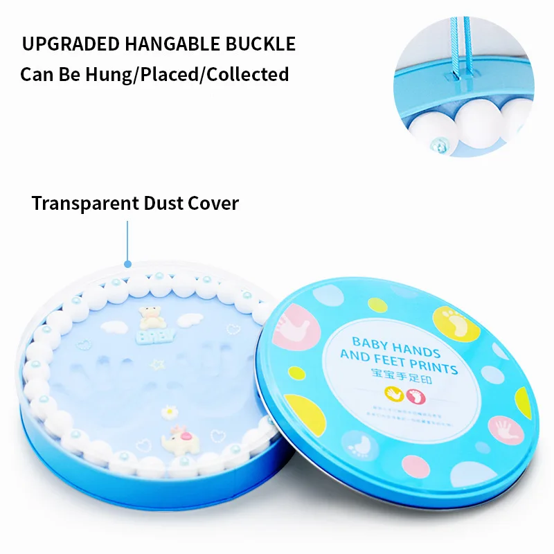 Safe Infant Handprint Footprint DIY Kit All-In-One Clay Set Precious Memorial Ornament Gift For Baby Full Moon Celebration Decor