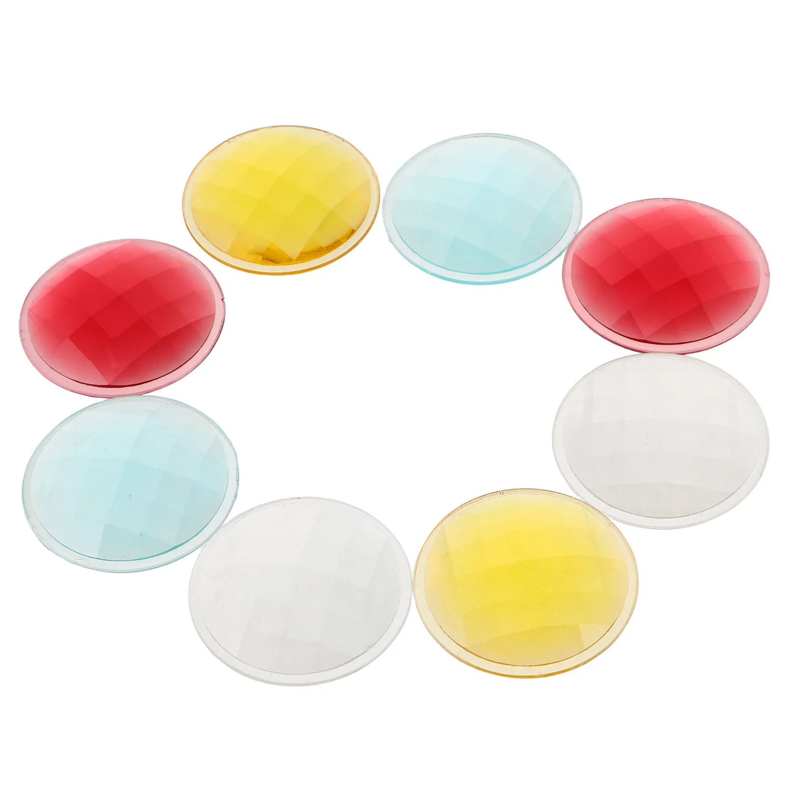 Prisma de lente caleidoscopio, lente de plástico de colores de alta definición para manualidades, Kit de reparación, proyecto infantil, juego de accesorios hechos a mano, 8 Uds.