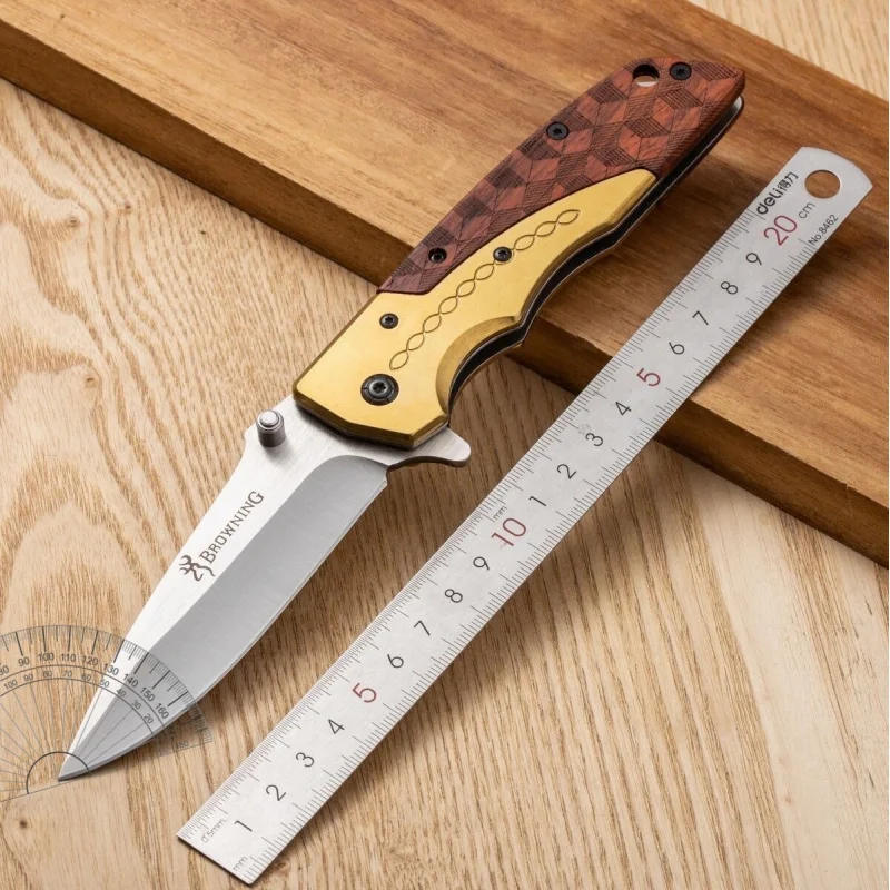 Genuine 1095 high carbon steel outdoor straight knife  hardness integrated  camping knife mountaineering