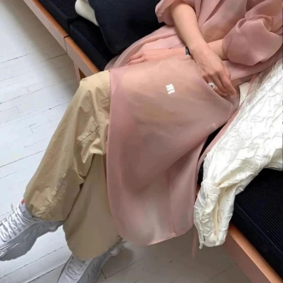 Adjustable Cuffed Lightweight Breathable Straight Leg Casual Pants Two Colors Summer New Arrival FARVEN Comfortable Loose Fit