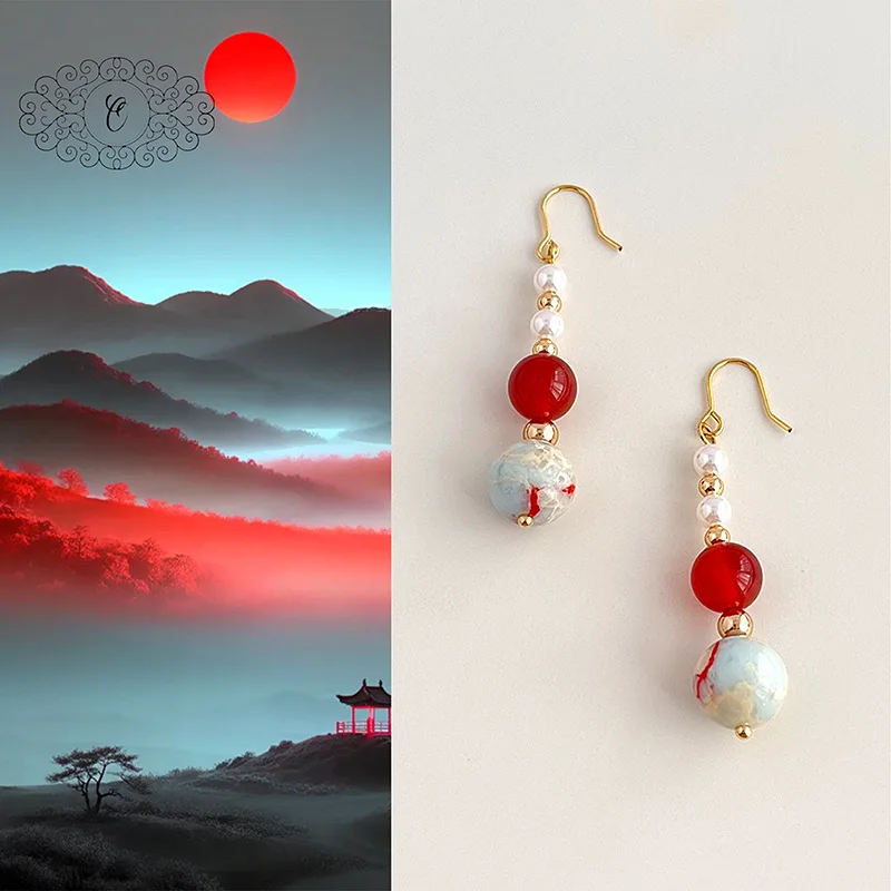 

Chinese Style Handmade Retro New Chinese Style Literary And Elegant Chinese Style Earrings With High Quality And Elegant Chinese