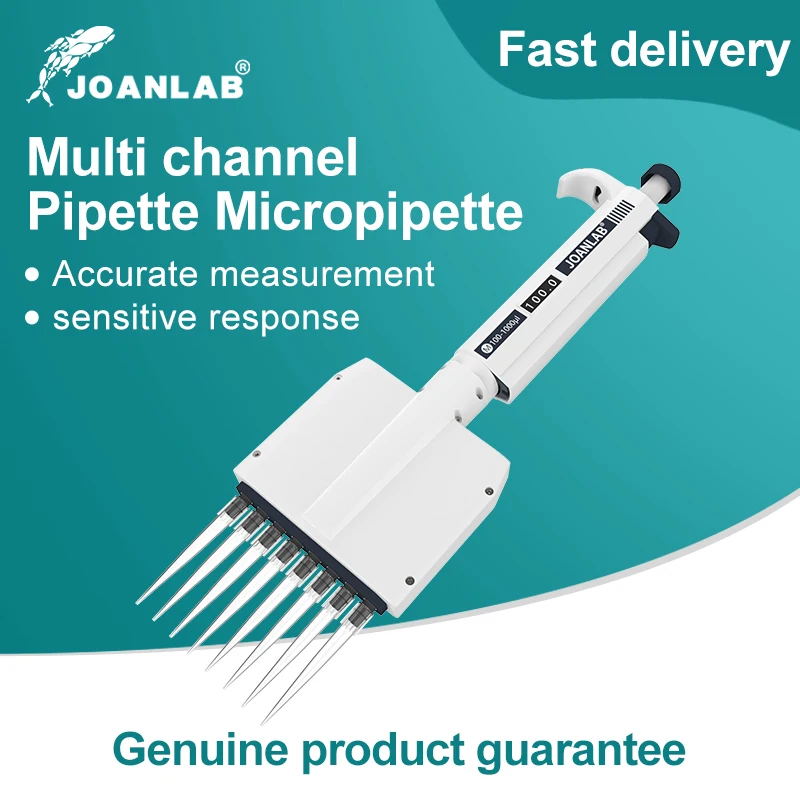 JOANLAB wielokanałowe pipety materiały laboratoryjne mikropipeta o zmiennej objętości 8 kanałów 12 kanałów pojemność pipety: 0.5μl - 300μl