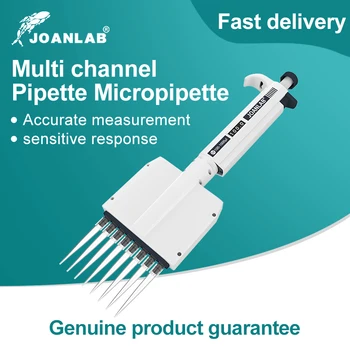 JOANLAB multichannel pipette lab supplies variable volume micropipette 8 channels 12 channel pipette capacity: 0.5μl - 300μl