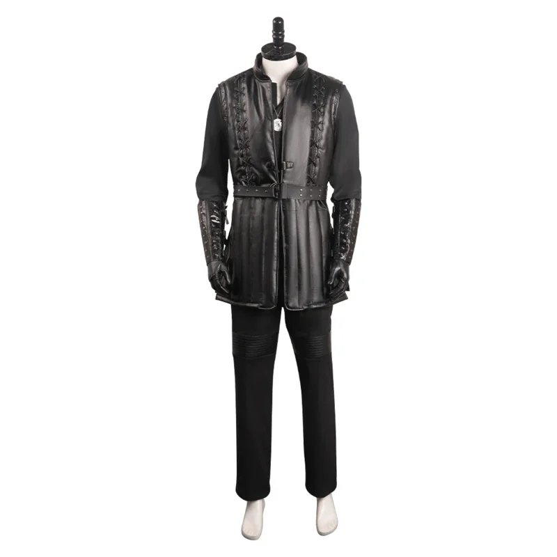 Disfraz de Geralt para adultos y hombres, traje de película de Witcher, fiesta de Carnaval de Halloween, chaleco superior de lujo, disfraz de juego de rol