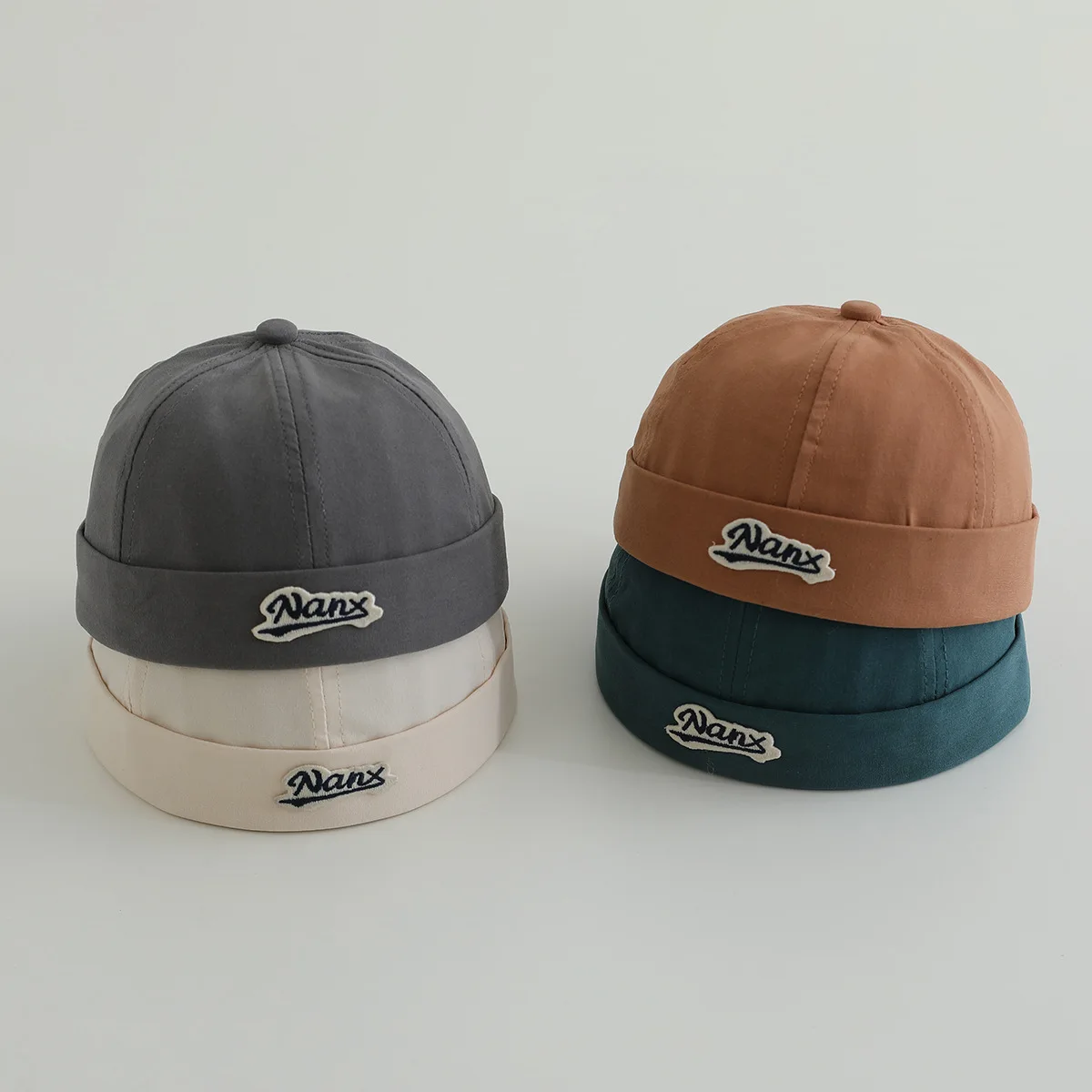 

2025 New Spring Summer Docker Cap Baby Boys Girls Brimless Hat Letter Embroidery Cute Caps