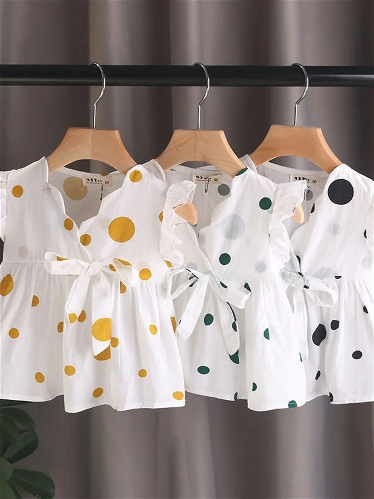 Vestido Estiloso Solto para Meninas, Roupa de Verão Infantil, Saia Casual em A com Estampa, Vestido Sem Mangas de Comprimento...