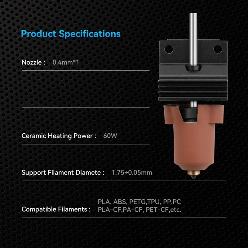 K1 Ceramic Hotend Kit Quick Swap Nozzle K1C All-Metal Integrated Extruder Hot End For Creality K1 MAX 3D Printer